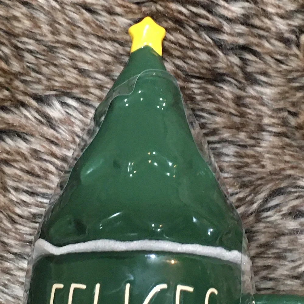 Rae Dunn FELICES FIESTAS Mug / with tree topper 2022